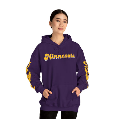 Unisex Heavy Blend™ Hooded Sweatshirt - Minnesota (Retro) + The Original (Sleeves)