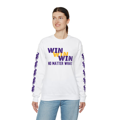 Unisex Heavy Blend™ Crewneck - No Matter What + Game Day Helmet (Sleeves)