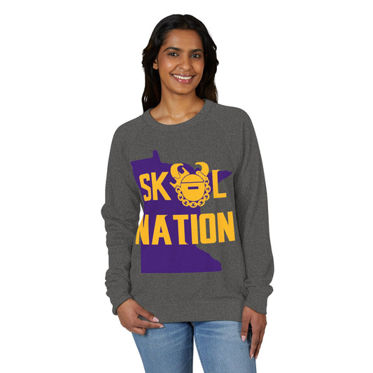 Unisex French Terry Raglan Crewneck - MN Nation