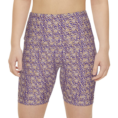 Women's Workout Shorts - Zebra Print