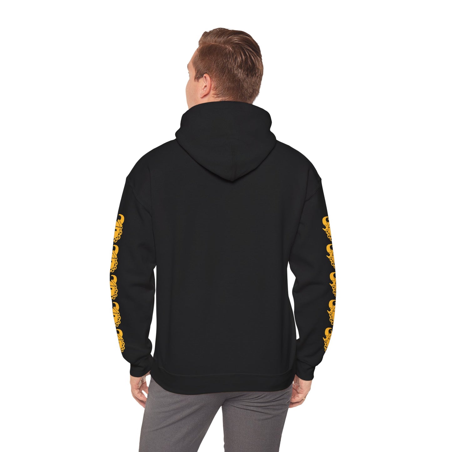 Unisex Heavy Blend™ Hooded Sweatshirt - SKOLL'NN + Game Day Helmet (Sleeves)