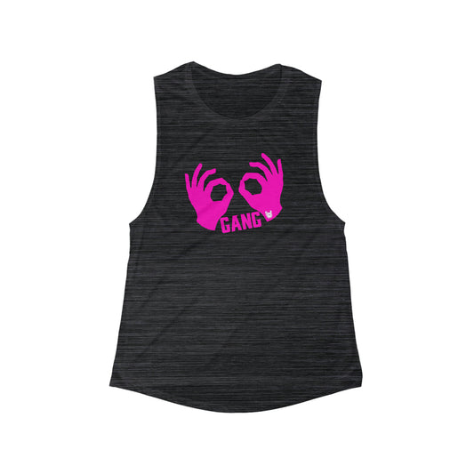 Women's Flowy Scoop Muscle Tank - Griddy Gang