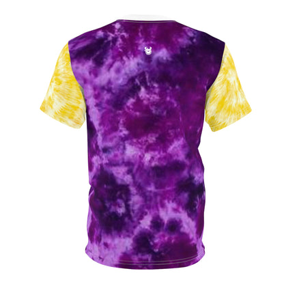 Unisex Cut & Sew Tee - Purple/Gold Tie-Dye - VWO Sister