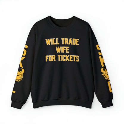 Unisex Heavy Blend™ Crewneck - Wife for Tickets + The Original (Sleeves)