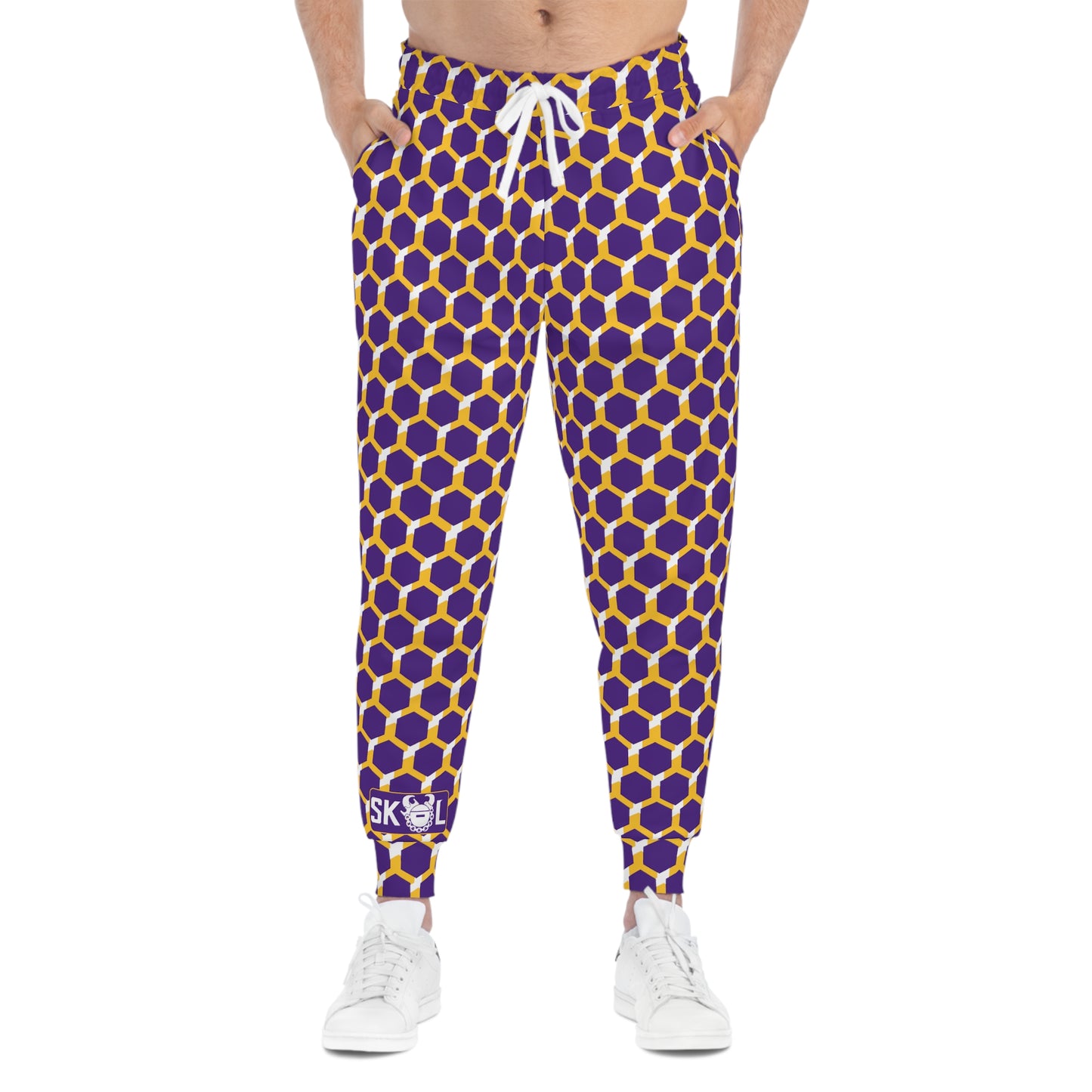 Unisex Athletic Joggers - Purple/Gold Hex