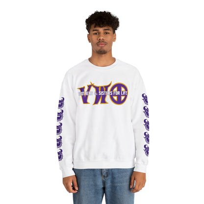 Unisex Heavy Blend™ Crewneck - VWO Brothers & Sisters + Game Day Helmet (Sleeves)