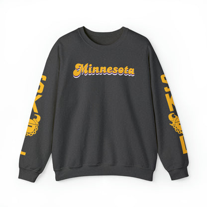 Unisex Heavy Blend™ Crewneck - Minnesota (Retro) + The Original (Sleeves)