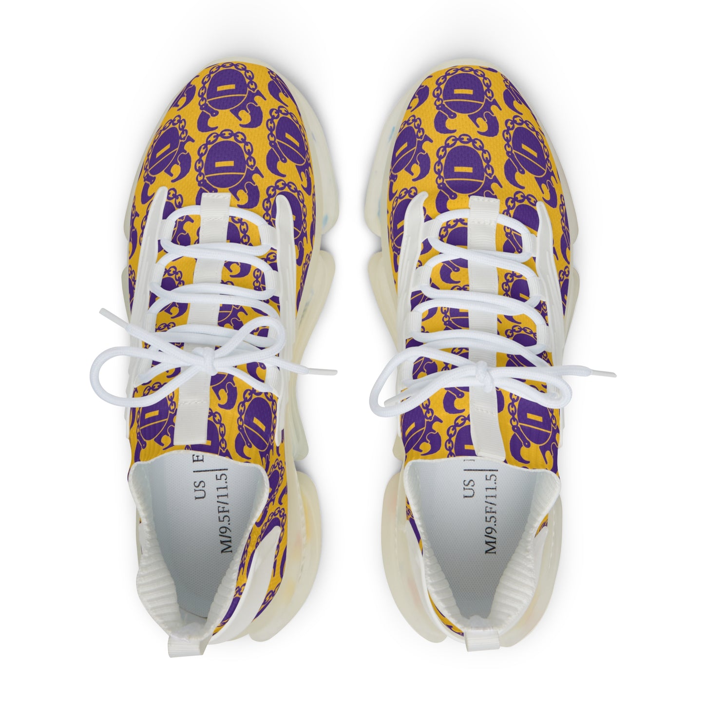 Men's Mesh Sneakers - Gold/Purple Helmets