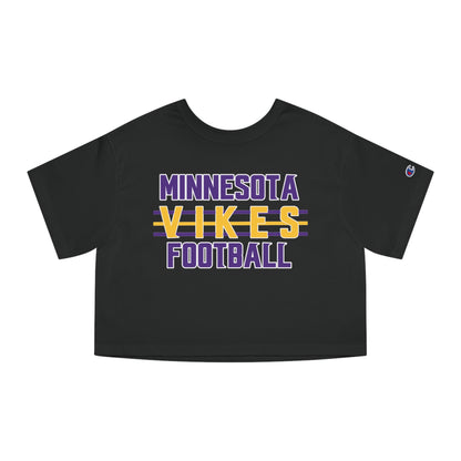 Women's Champion Heritage Cropped Top - Vikes Football
