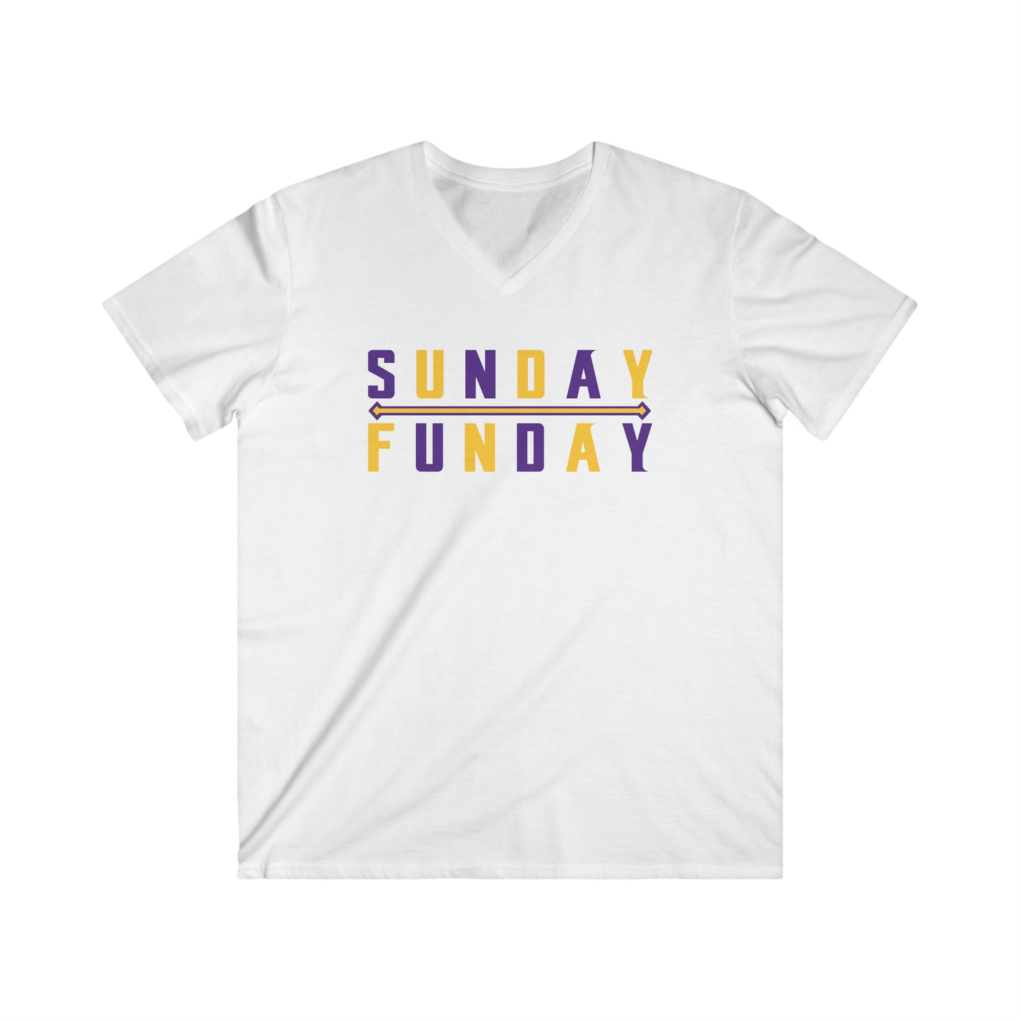 Men's Fitted V-Neck Short Sleeve - Sunday FUNday