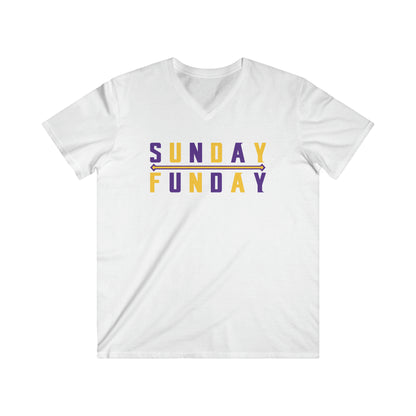 Men's Fitted V-Neck Short Sleeve - Sunday FUNday
