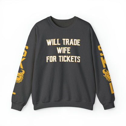 Unisex Heavy Blend™ Crewneck - Wife for Tickets + The Original (Sleeves)