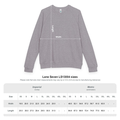 Unisex French Terry Raglan Crewneck - Griddy Gang