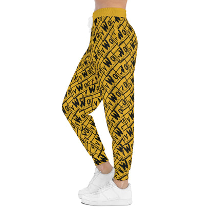 Unisex Athletic Joggers - Gold/Black - VWO (Framed)