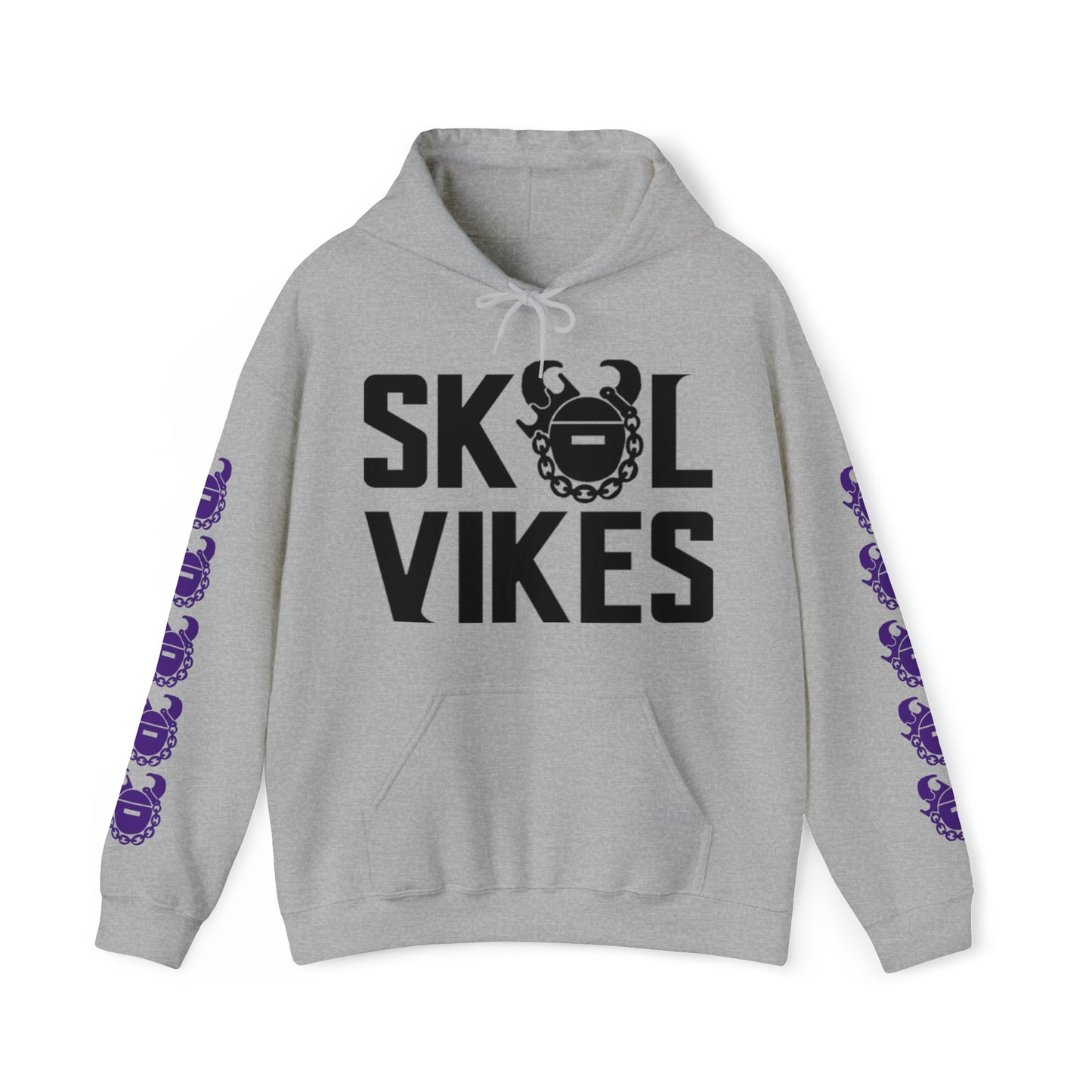 Unisex Heavy Blend™ Hooded Sweatshirt - Vikes + Game Day Helmet (Sleeves)