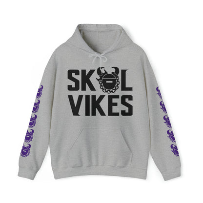 Unisex Heavy Blend™ Hooded Sweatshirt - Vikes + Game Day Helmet (Sleeves)