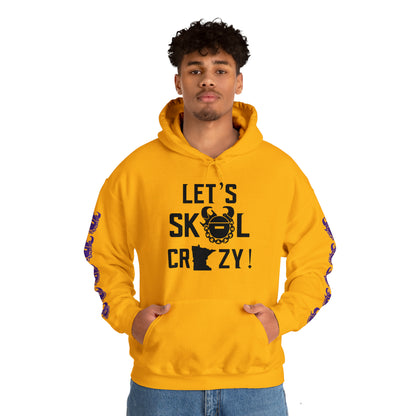 Unisex Heavy Blend™ Hooded Sweatshirt - Let's go Crazy! + Game Day Helmet (Sleeves)