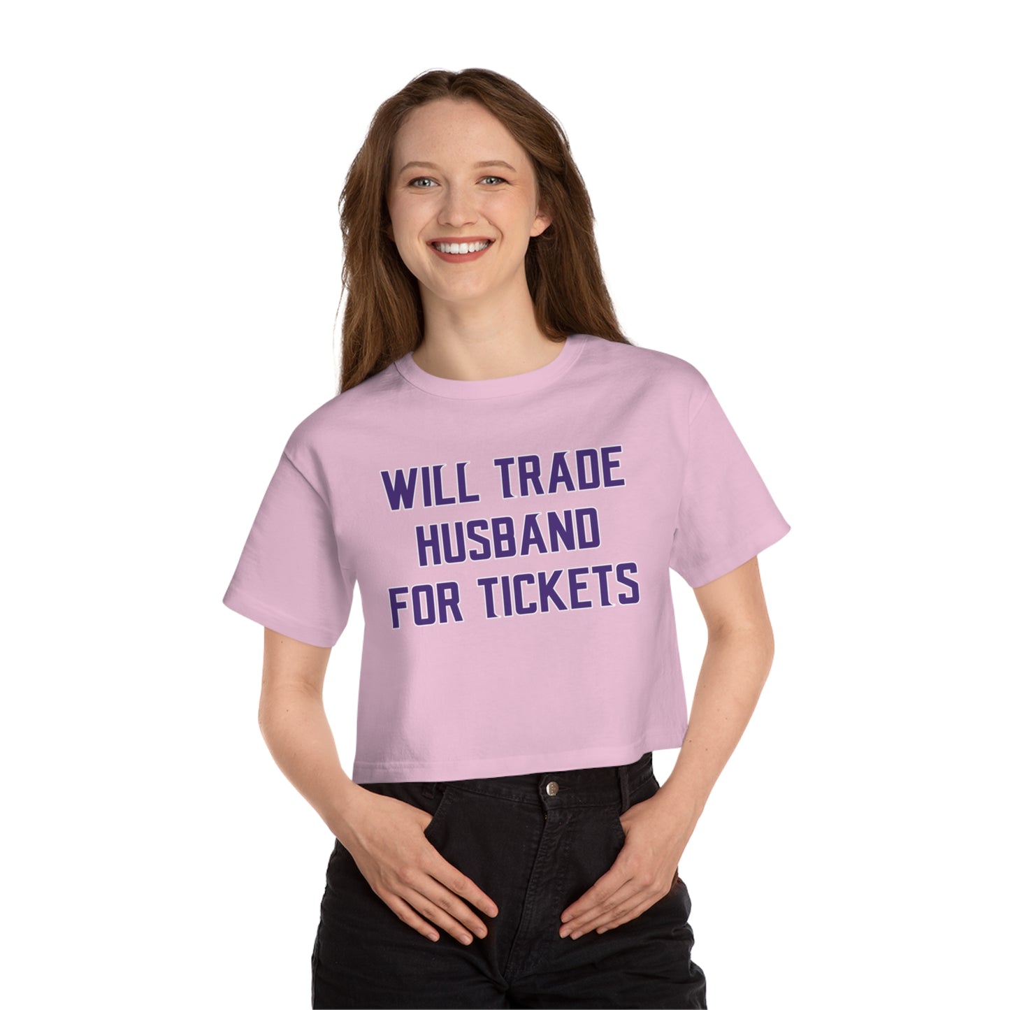 Women's Champion Heritage Cropped Top - Husband for Tickets