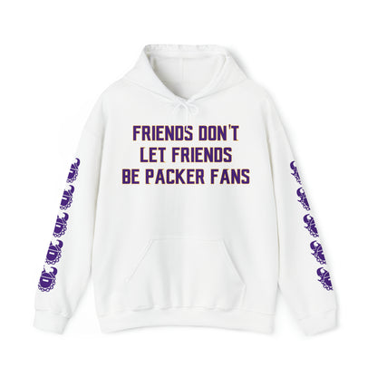 Unisex Heavy Blend™ Hooded Sweatshirt - Friends Don't Let Friends + Game Day Helmet (Sleeves)