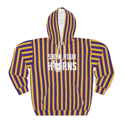 Unisex Pullover Hoodie - Stripes - Show Your Horns