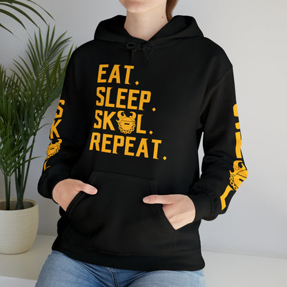 Unisex Heavy Blend™ Hooded Sweatshirt - Eat. Sleep. Repeat. + The Original (Sleeves)