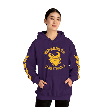 Unisex Heavy Blend™ Hooded Sweatshirt - Minnesota Football + Game Day Helmet (Sleeves)