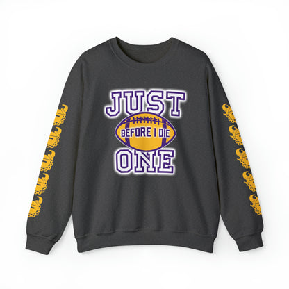 Unisex Heavy Blend™ Crewneck - Just ONE + Game Day Helmet (Sleeves)