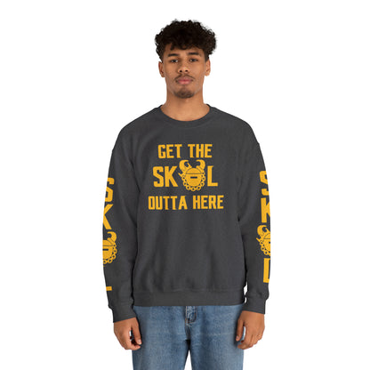 Unisex Heavy Blend™ Crewneck - Get OUTTA Here + The Original (Sleeves)