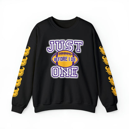 Unisex Heavy Blend™ Crewneck - Just ONE + Game Day Helmet (Sleeves)