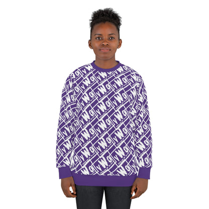 Unisex Crewneck - Purple/White - VWO (Framed)