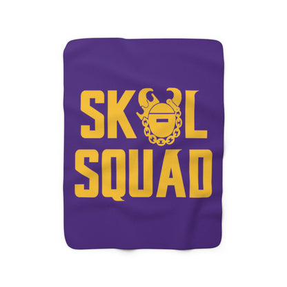 Sherpa Fleece Blanket - Purple/Gold - SQUAD
