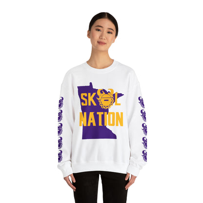 Unisex Heavy Blend™ Crewneck - MN Nation + Game Day Helmet (Sleeves)