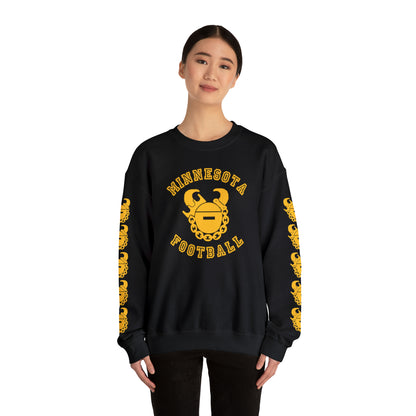 Unisex Heavy Blend™ Crewneck - Minnesota Football + Game Day Helmet (Sleeves)