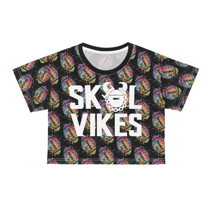 Crop Tee - Color Blast Football - Vikes