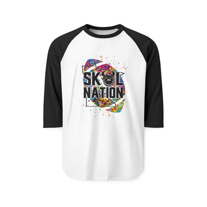 Unisex Three-Quarter Sleeve Raglan Shirt - MN Nation (Color Blast)