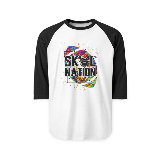 Unisex Three-Quarter Sleeve Raglan Shirt - MN Nation (Color Blast)