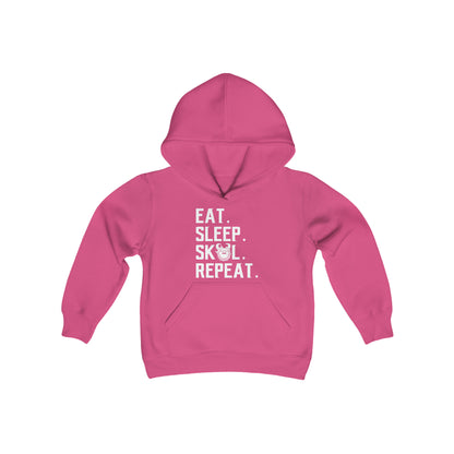Youth Heavy Blend Hoodie - Eat. Sleep. Repeat.